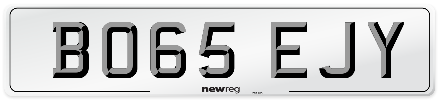 BO65 EJY Number Plate from New Reg